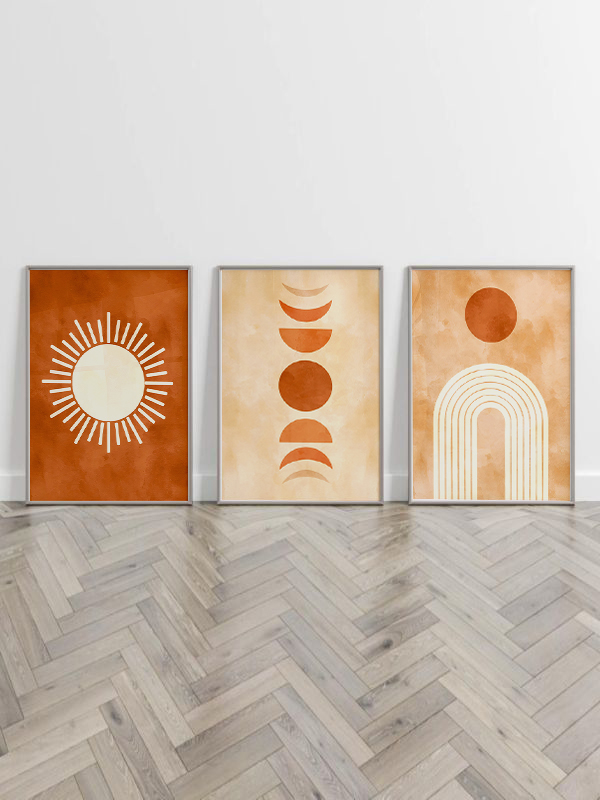 Minimalist Soyut Sanat Çerçeveli Tablo Seti