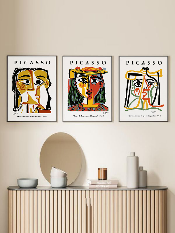Picasso Sanat Çerçeveli Poster Seti