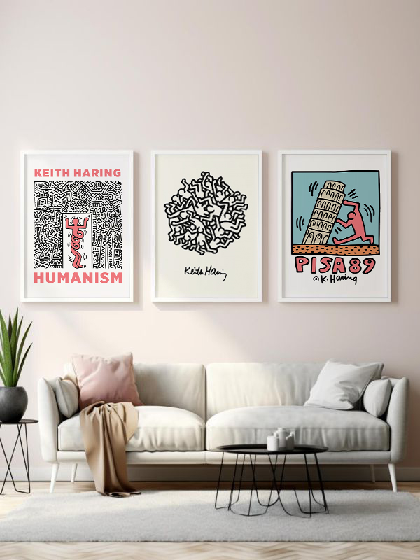 Keith Haring Sanat Çerçeveli Tablo Seti