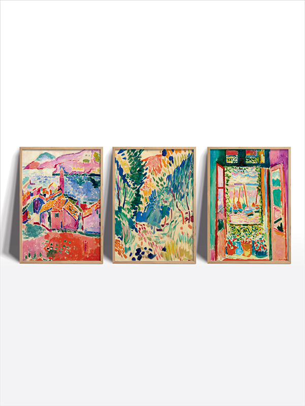 Canlı Soyut Sanat Çerçeveli Tablo Seti