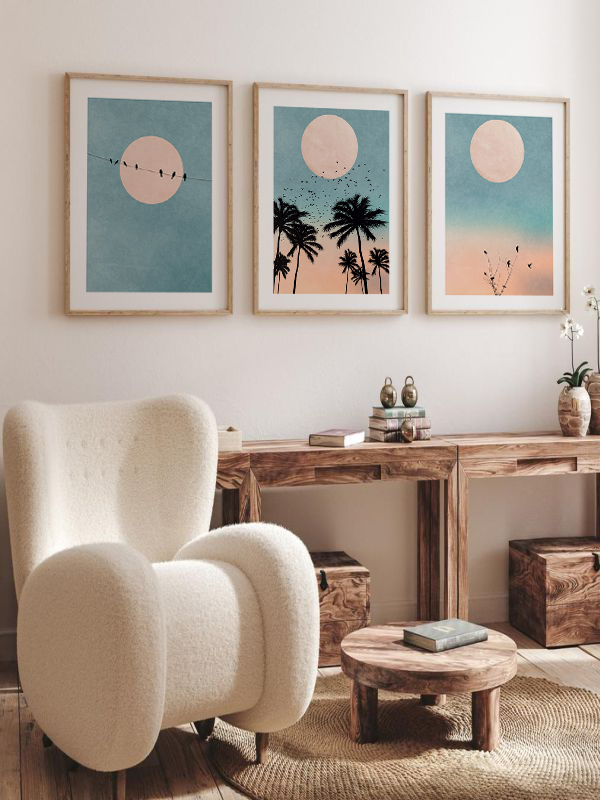 Minimalist Doğa Çerçeveli Tablo Seti