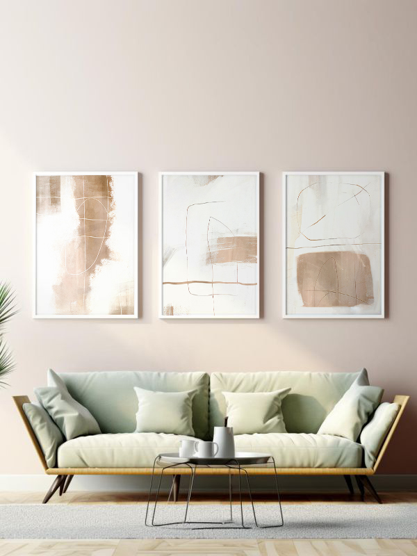 Minimalist Soyut Sanat Çerçeveli Tablo Seti