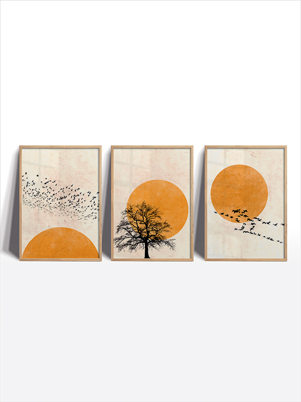 Minimalist Doğa Çerçeveli Tablo Seti