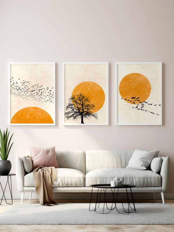 Minimalist Doğa Çerçeveli Tablo Seti