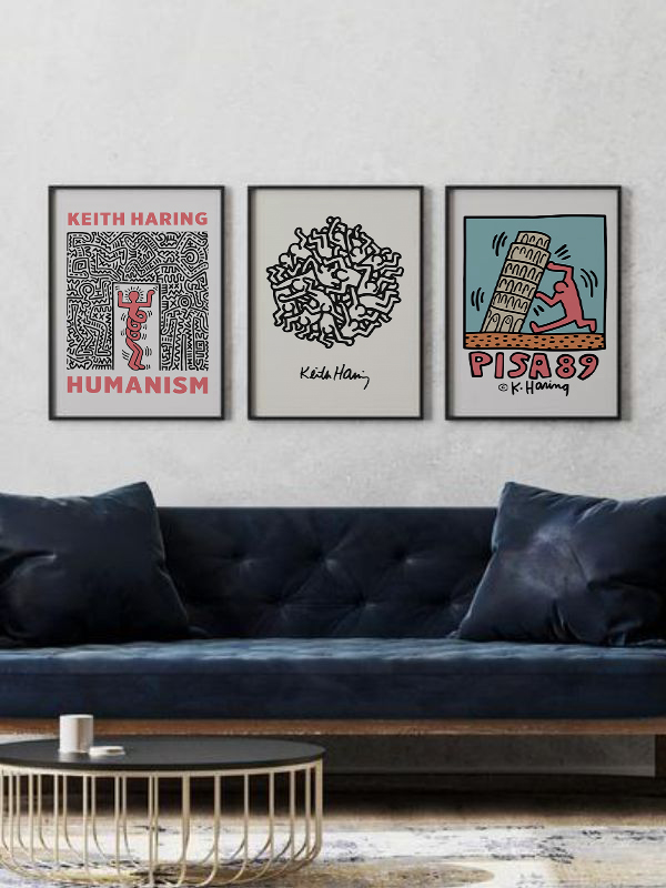 Keith Haring Sanat Çerçeveli Tablo Seti