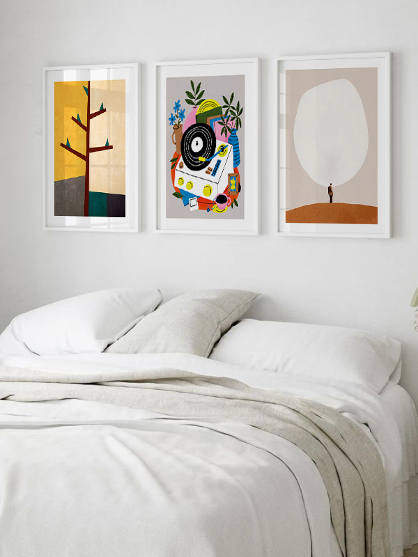 Geometrik ve Minimalist Sanat Çerçeveli Tablo Seti