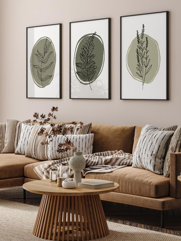 Minimalist Bitki Çerçeveli Tablo Seti