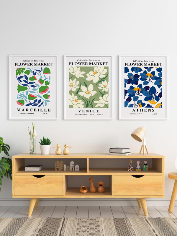 Collection Botanique - Çiçekli Şehir Çerçeveli Poster Seti