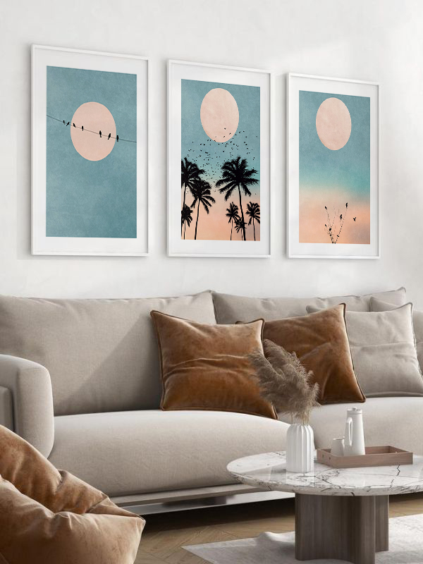 Minimalist Doğa Çerçeveli Tablo Seti