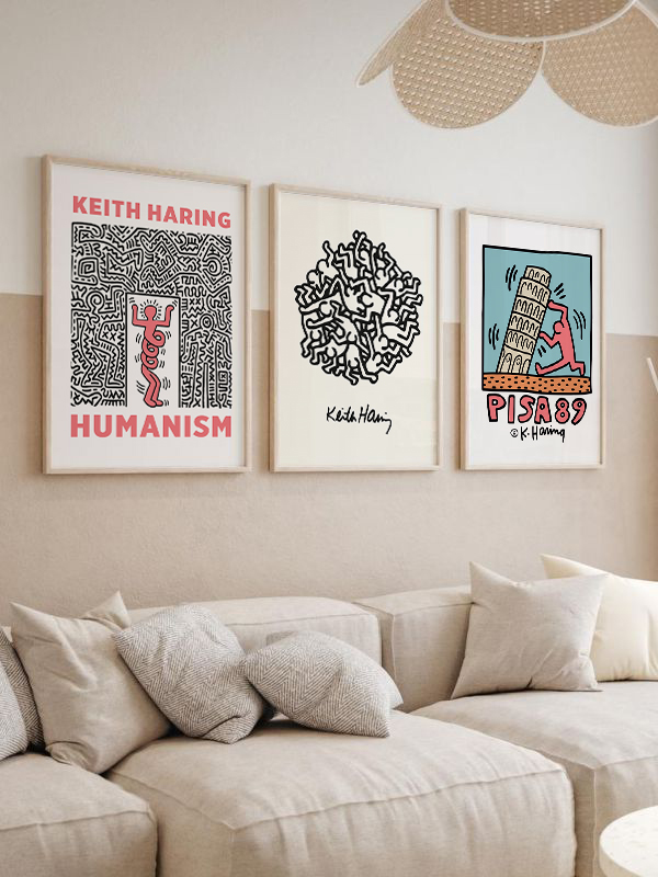 Keith Haring Sanat Çerçeveli Tablo Seti