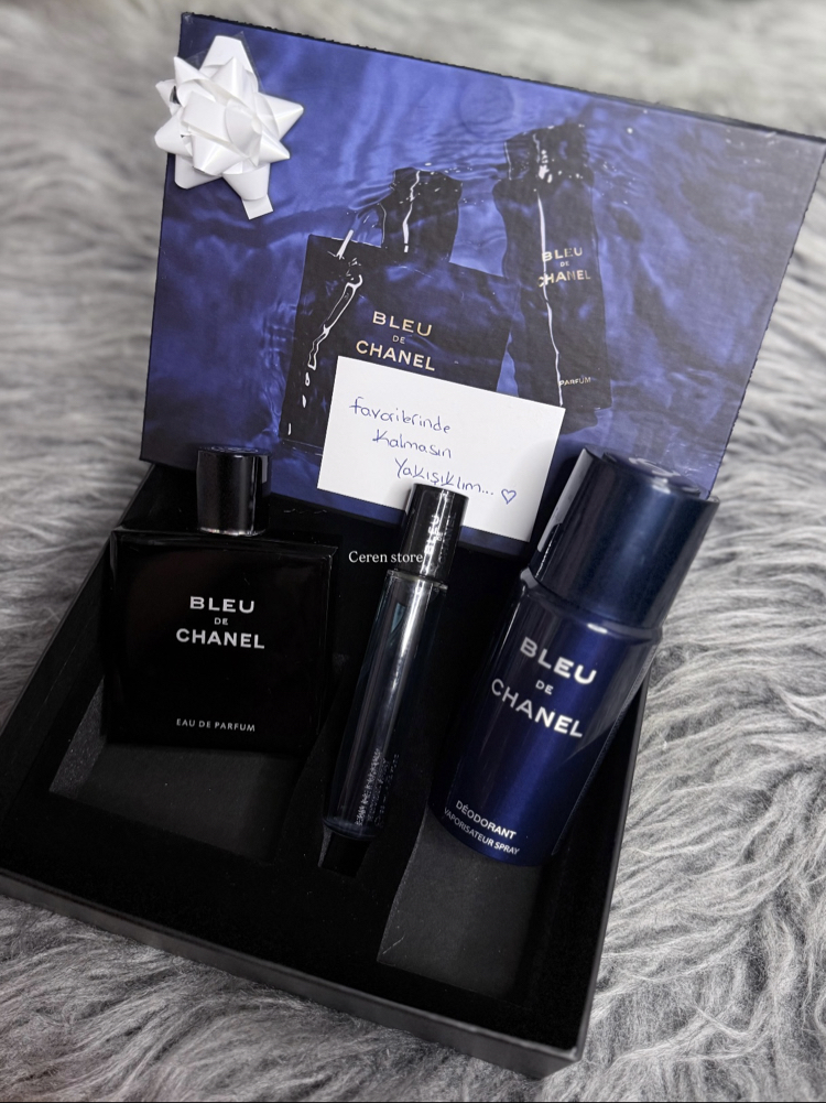 Bleu de chanel parfüm hediye seti