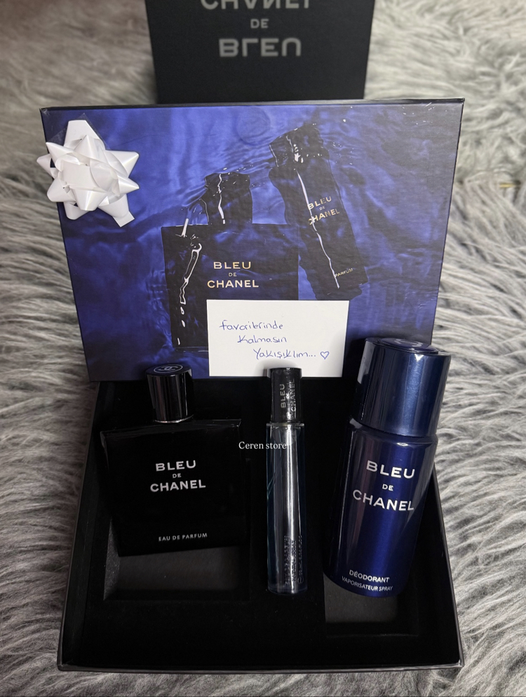 Bleu de chanel parfüm hediye seti