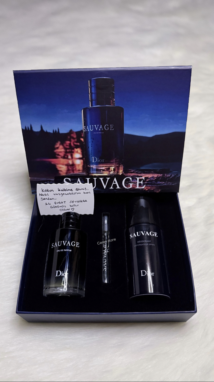 Dior sauvage parfüm hediye seti
