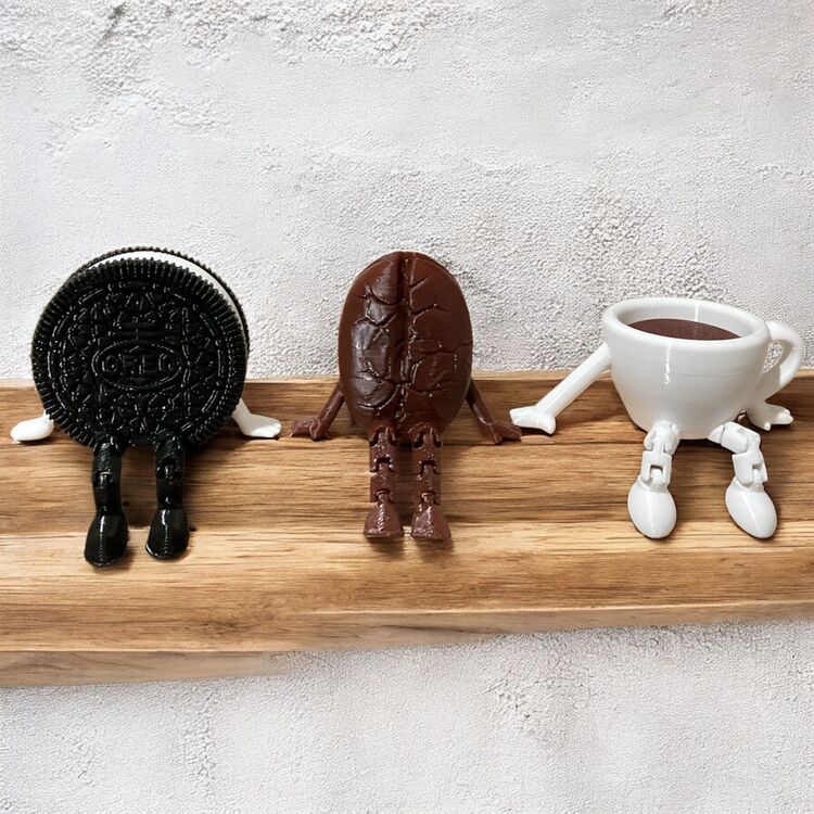 Bütün Oreo Kurabiye, Kahve Fincanı ve Kahve Çekirdeği 3'lü Dekor Seti