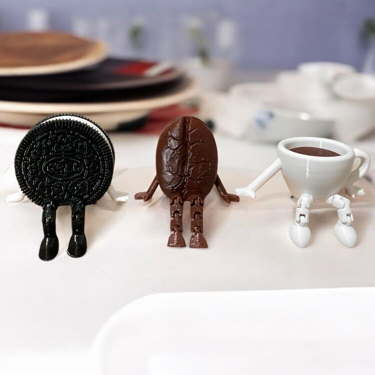 Bütün Oreo Kurabiye, Kahve Fincanı ve Kahve Çekirdeği 3'lü Dekor Seti