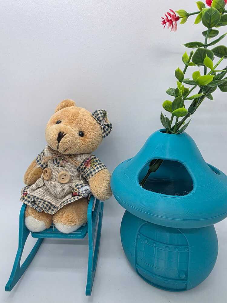 CEVİZDİZAYN BAYBBEAR MİNİ SALLANAN SANDALYE AYICIK & 3 GÖZLÜ KALEMLİK SETİ ✏️