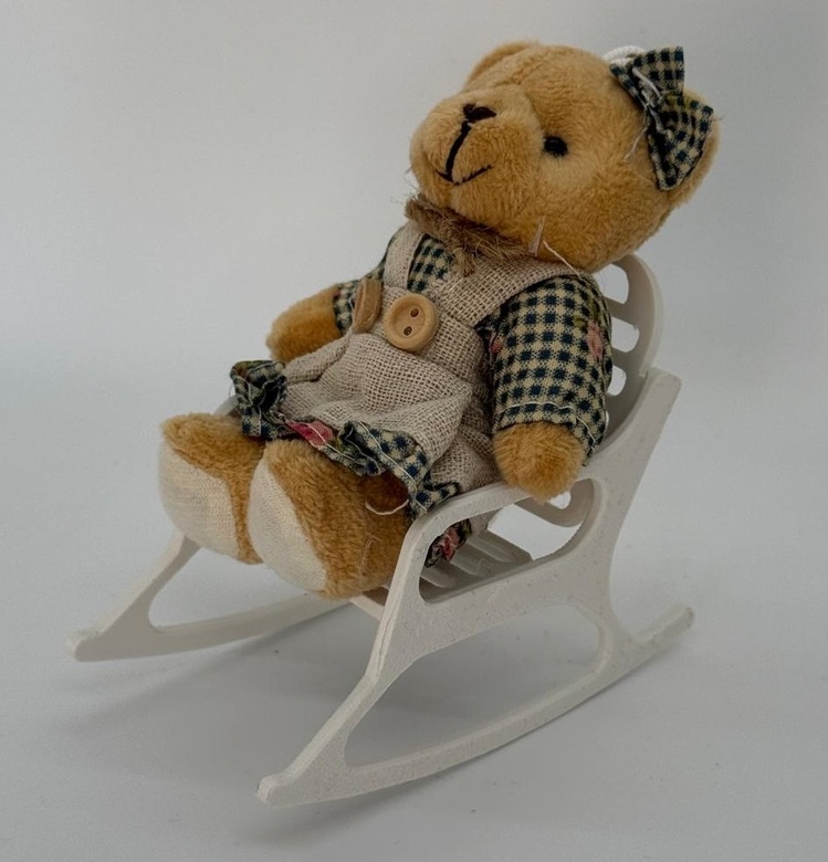 CEVİZDİZAYN BAYBBEAR MİNİ SALLANAN SANDALYE AYICIK-BEYAZ