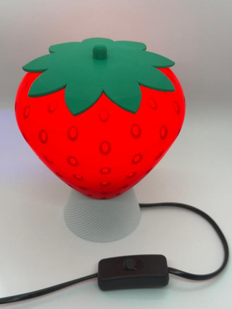 Cevizdizayn FRULAMP-TAB ÇİLEK TEMALI ABAJUR GECE LAMBASI – MASA TİPİ