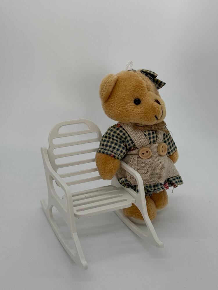 CEVİZDİZAYN BAYBBEAR MİNİ SALLANAN SANDALYE AYICIK-BEYAZ