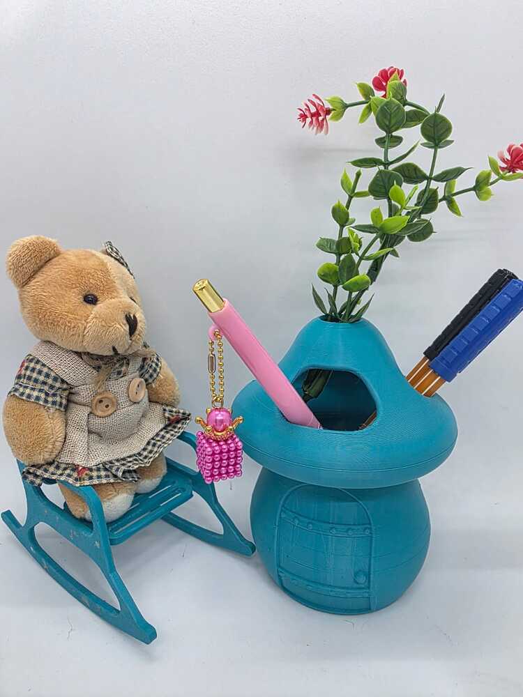 CEVİZDİZAYN BAYBBEAR MİNİ SALLANAN SANDALYE AYICIK & 3 GÖZLÜ KALEMLİK SETİ ✏️