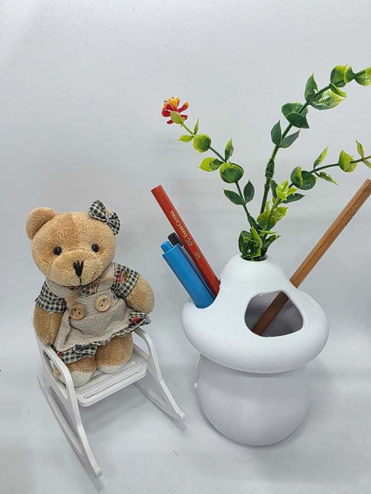 CEVİZDİZAYN BAYBBEAR MİNİ SALLANAN SANDALYE AYICIK & 3 GÖZLÜ KALEMLİK SETİ ✏️