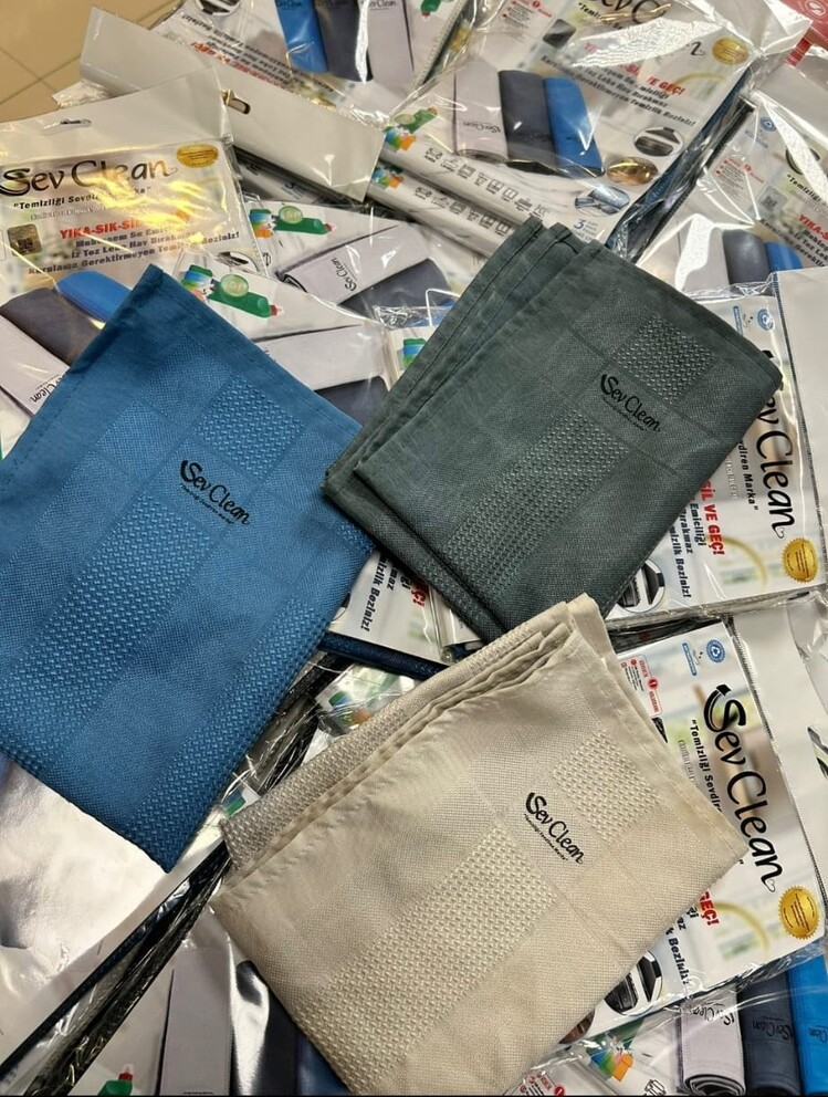 SEVCLEAN Temizlik Bezleri 3'ü 1 Paket 40X60