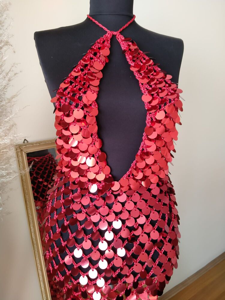 Rose - Crochet Sequin Dress