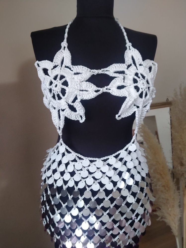Crochet Sequin Dress