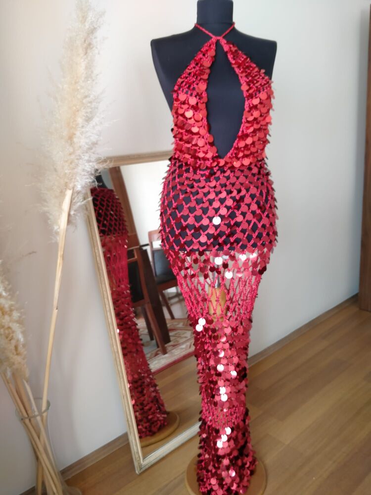 Rose - Crochet Sequin Dress