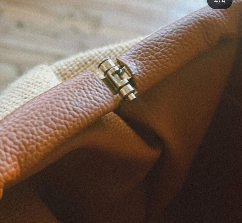 Punch İşlemeli Burslu Jüt Clutch - El Yapımı Vintage Portföy Çanta