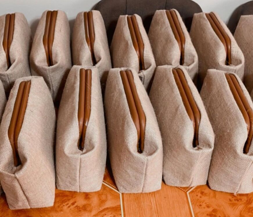 Punch İşlemeli Burslu Jüt Clutch - El Yapımı Vintage Portföy Çanta