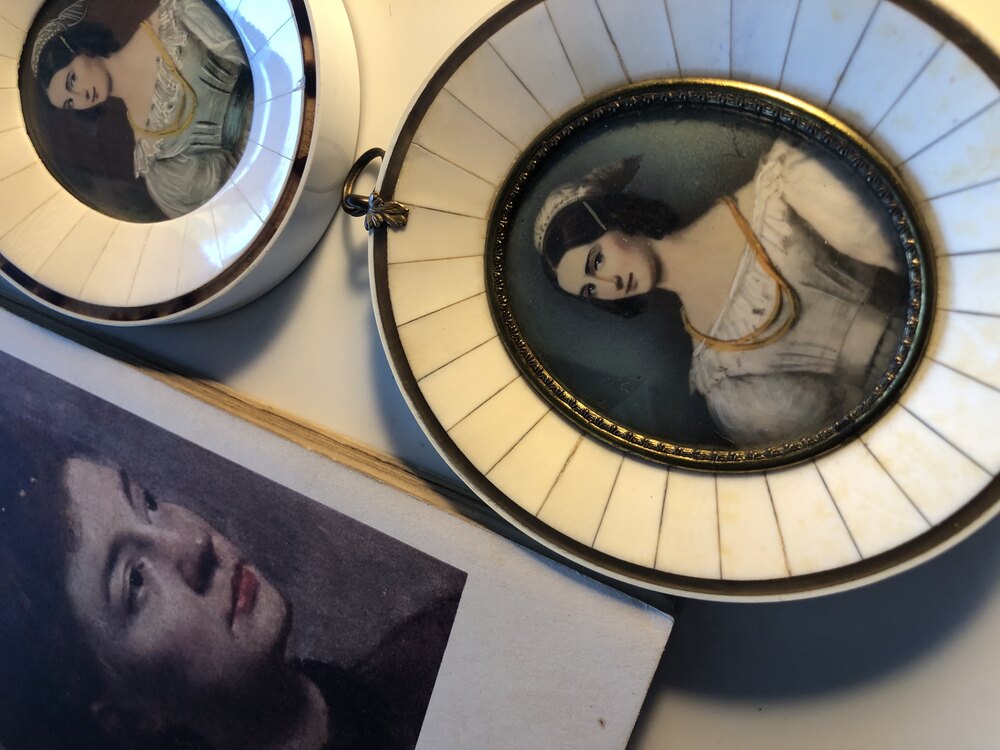 Ivory minyatür tablo çifti