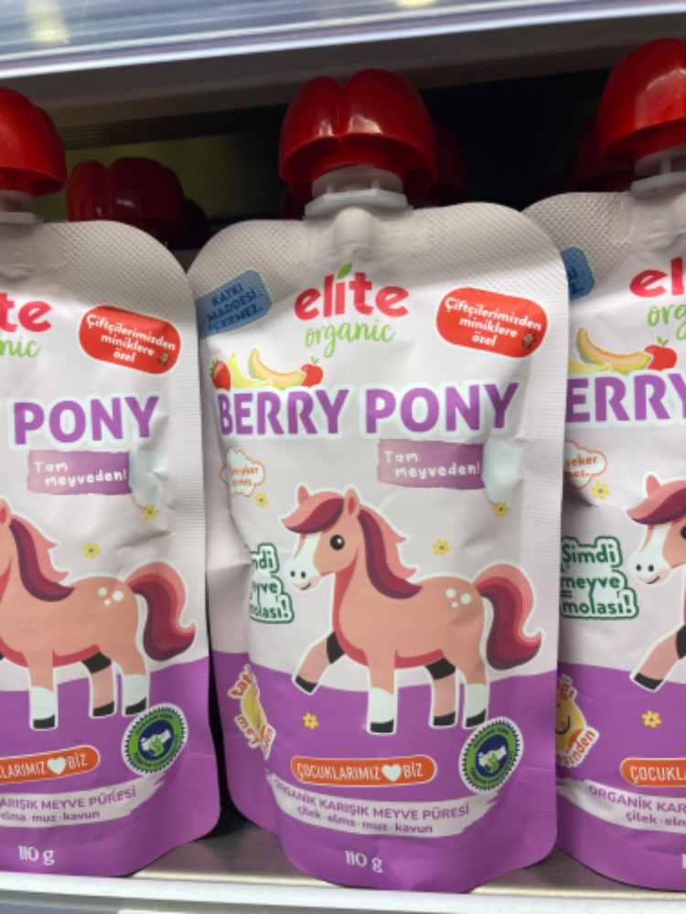 Organik Berry Pony Karışık Meyve Püresi 110 g