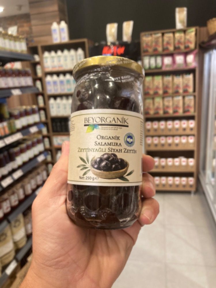 Beyorganik Organik Salamura Zeytinyağlı Siyah Zeytin 250 g