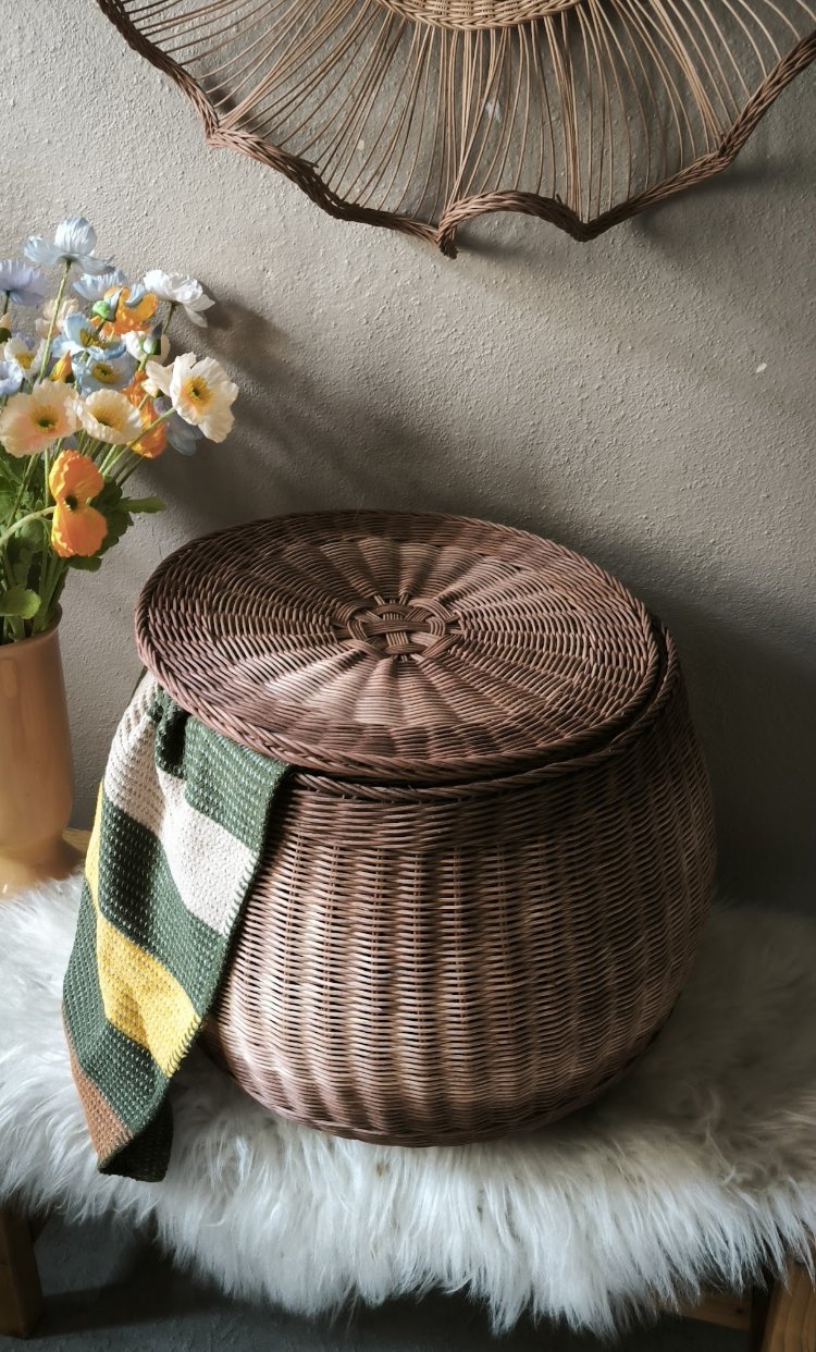 Rattan büyük boy sepet.