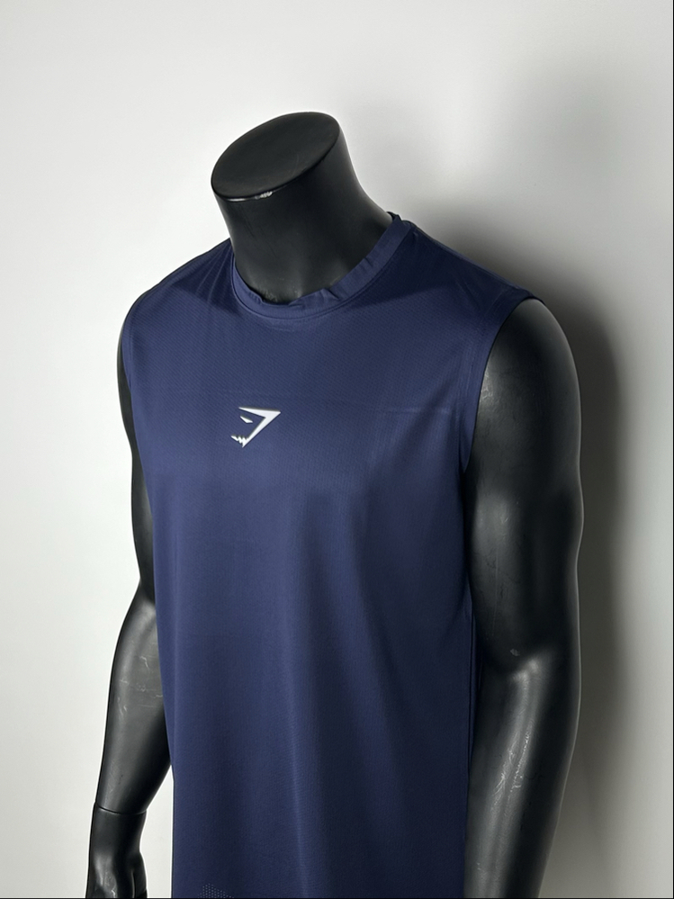 Quarter Dark Blue Performance Sleeveless T-shirt | 1031