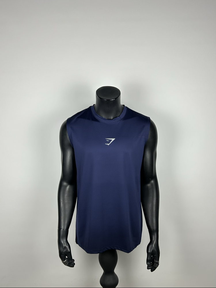 Quarter Dark Blue Performance Sleeveless T-shirt | 1031