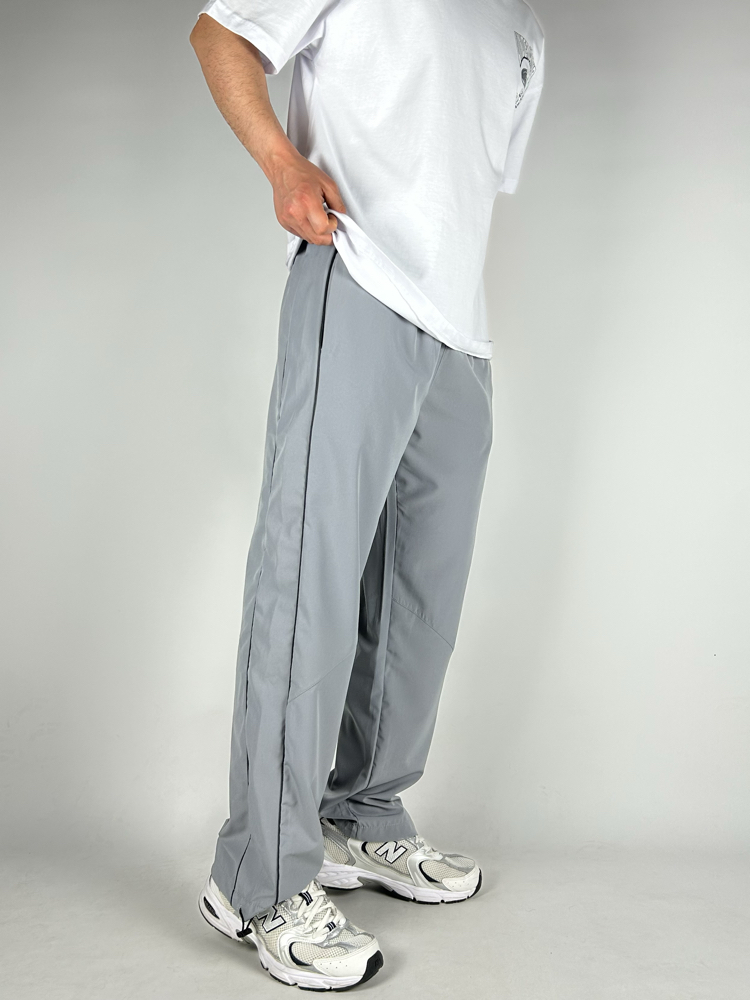 Wide Grey Baggy Fresh Fabrics Sweatpants | 1038