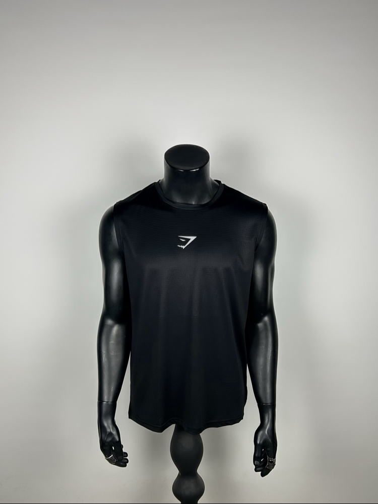 Quarter Black Performance Sleeveless T-shirt | 1031