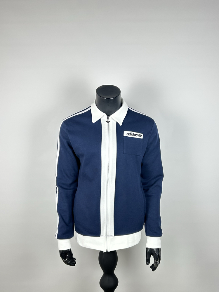Forte Dark Blue Cotton Full Zip Sweatshirt | 3360