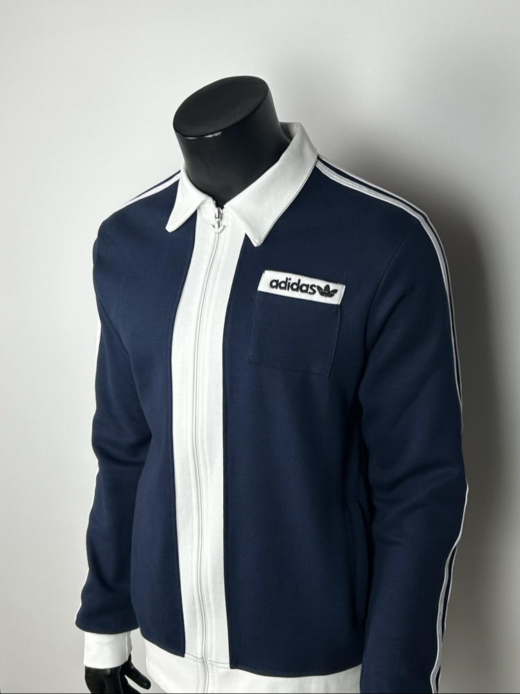 Forte Dark Blue Cotton Full Zip Sweatshirt | 3360