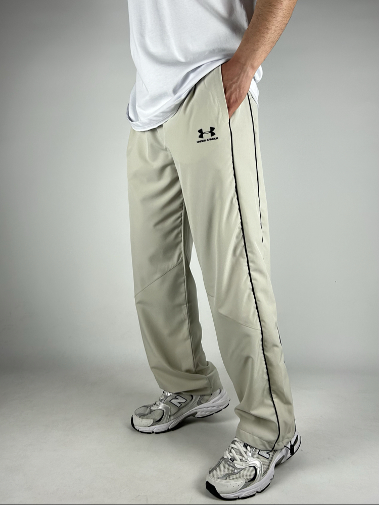 Wide Beige Baggy Fresh Fabrics Sweatpants  |  1038