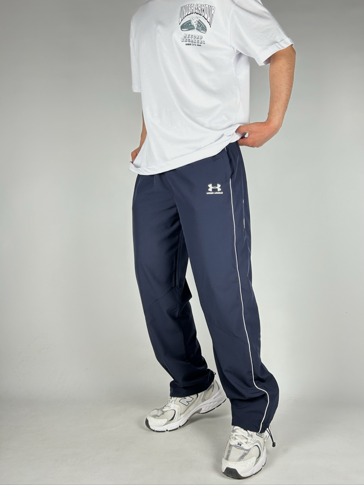 Wide Dark Blue Baggy Fresh Fabrics Sweatpants  |  1038
