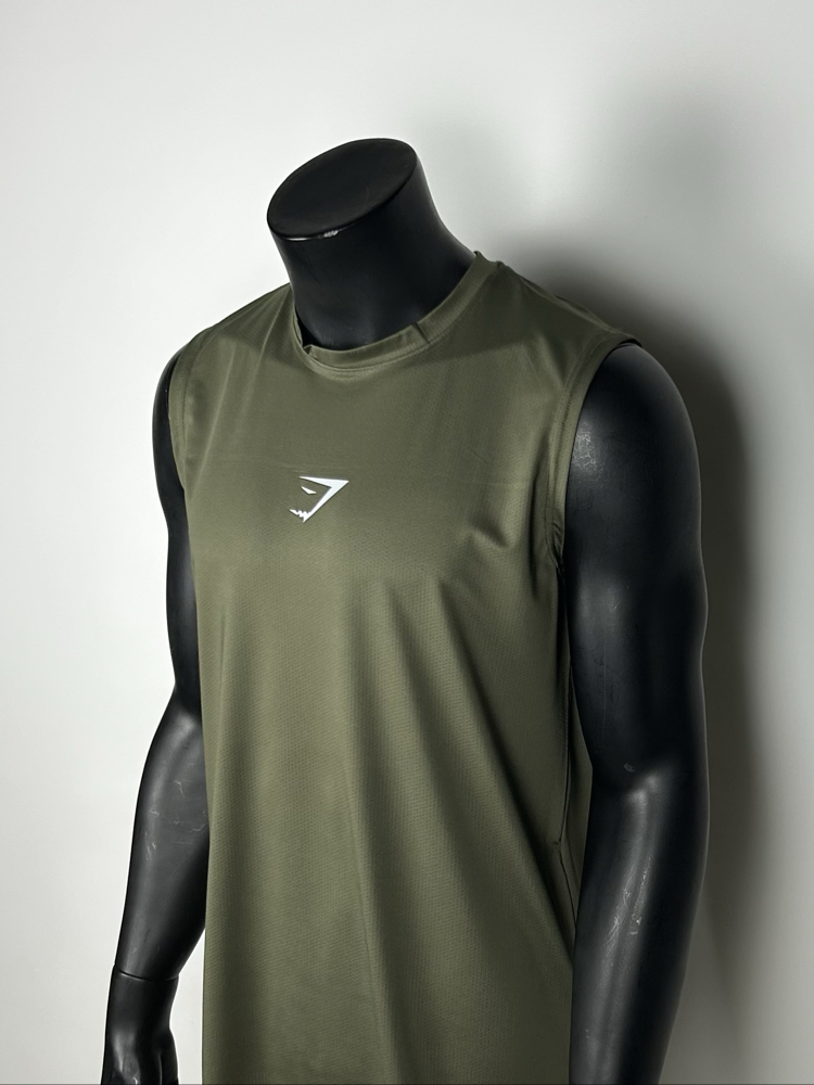 Quarter Khaki Performance Sleeveless T-shirt | 1031