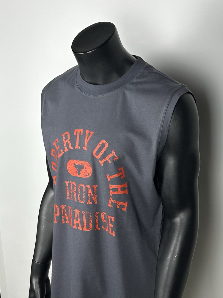 Nova Anthracite Cotton Sleeveless T-shirt & Rank G2  Micro Shorts Combin  |  1033