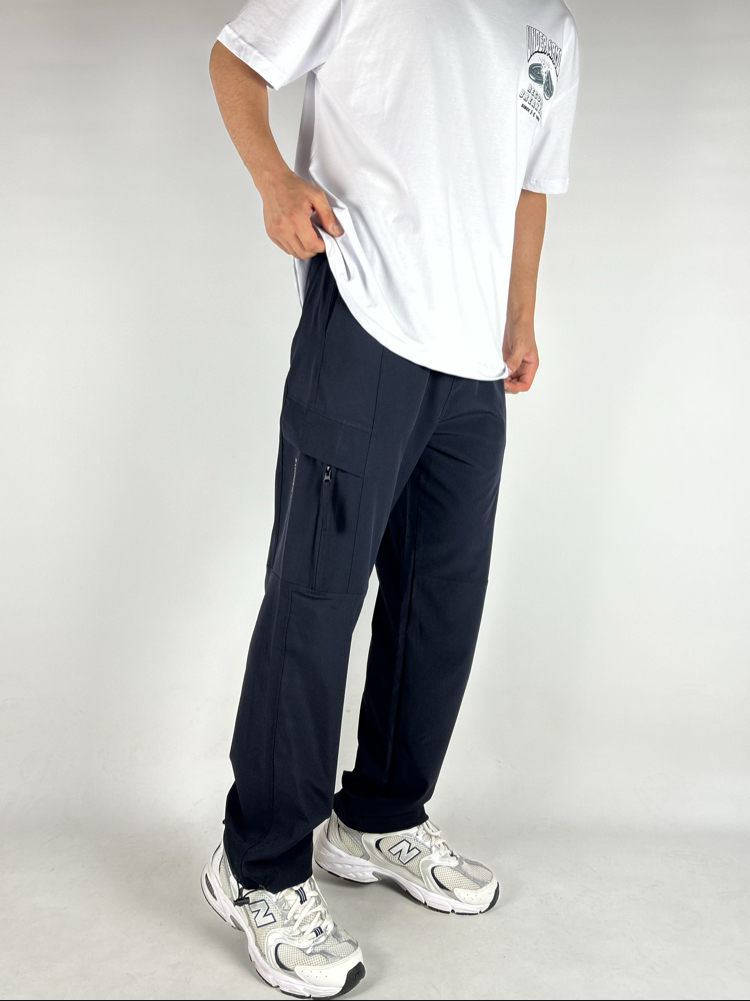 Ruin Dark Blue Baggy Fresh Fabrics Sweatpants  |  1038