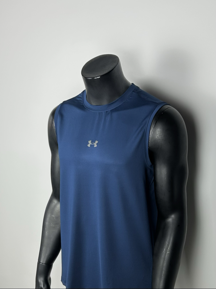 Astana Dark Blue Performance Sleeveless T-shirt | 1031