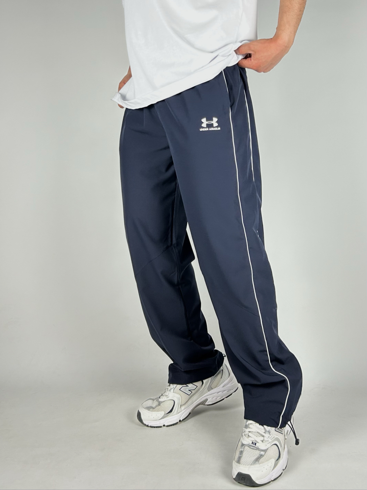 Wide Dark Blue Baggy Fresh Fabrics Sweatpants  |  1038