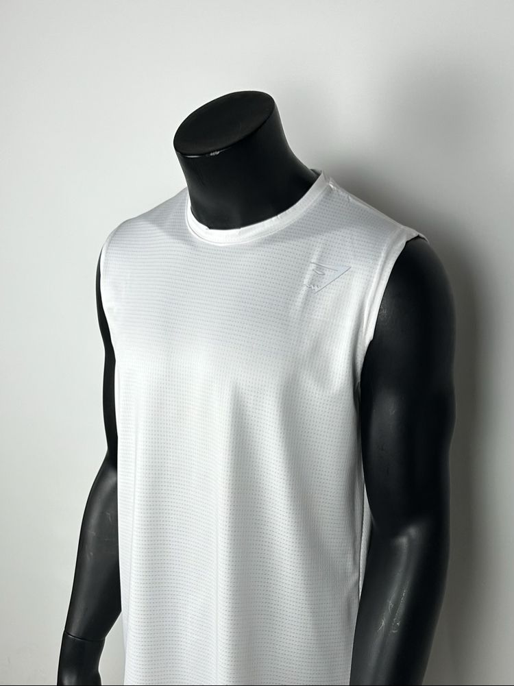 Arena White Performance Sleeveless T-shirt | 1031