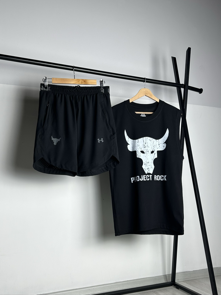 Buffalo Black Cotton Sleeveless T-shirt & Rank G2 Micro Shorts Combin  |  1033